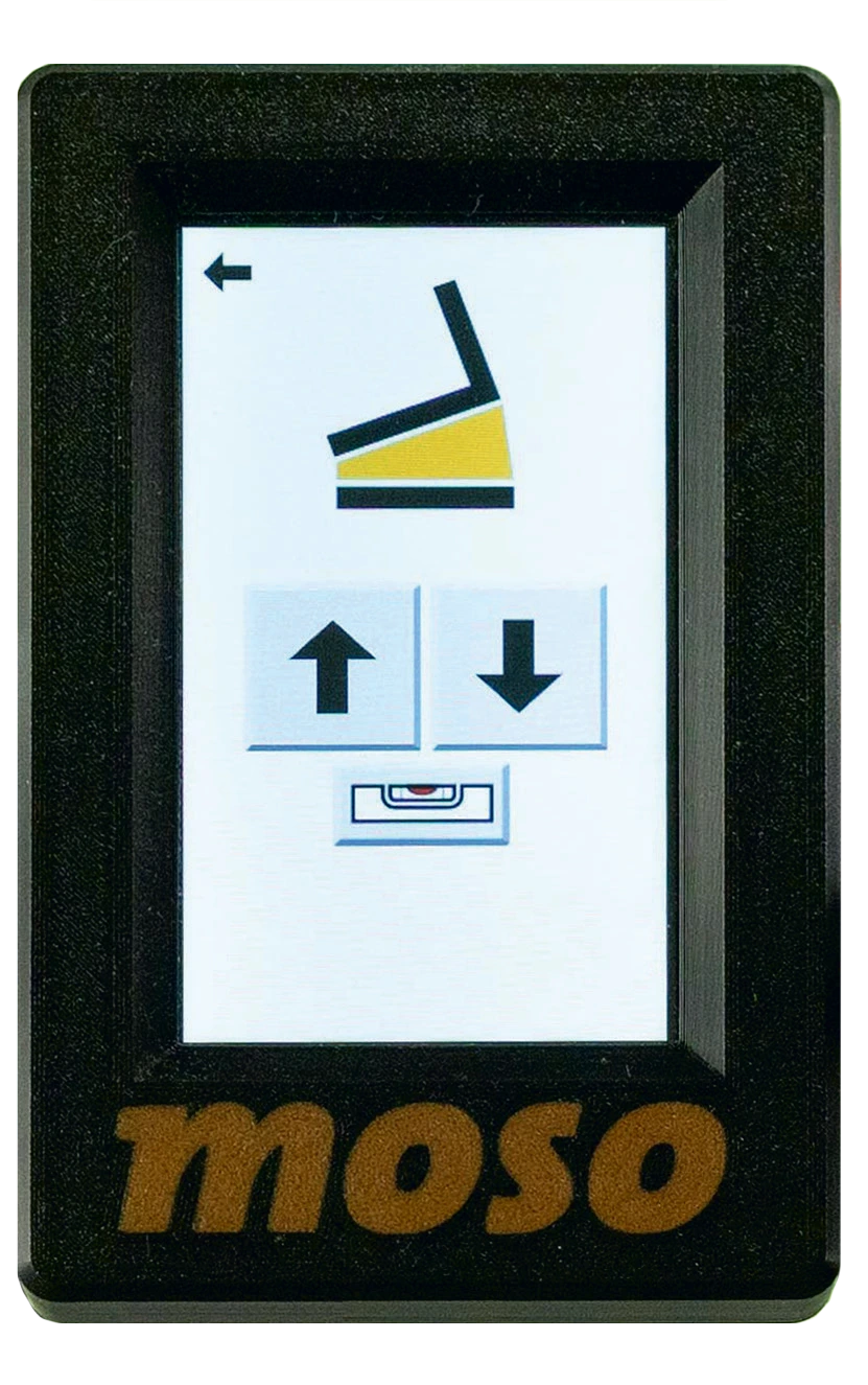 Touchdisplay des COSEATs, worüber alle Bewegungen des COSEATs gesteuert werden können.